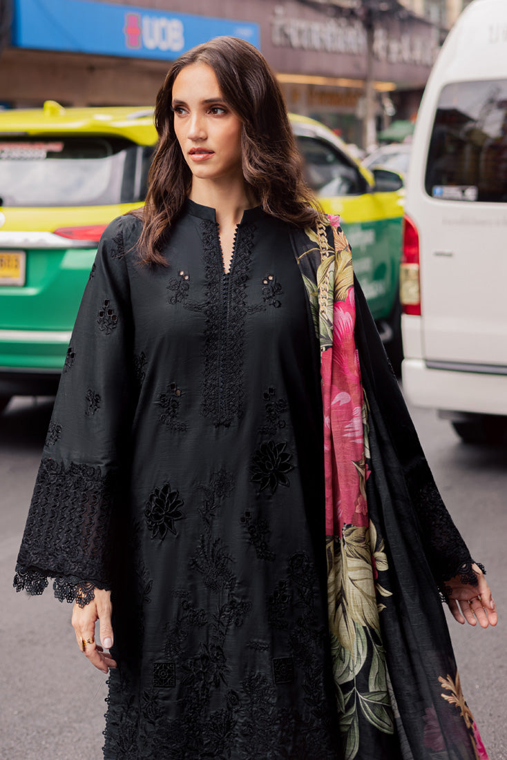 Marjjan | Carnation Lawn | MBL-16 B (BLACK) -  Marjjan Ladies Clothes - Original Designer Dress - House of Maryam