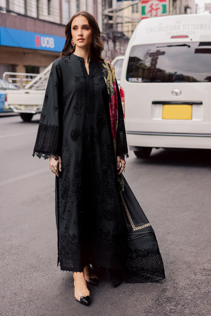 Marjjan | Carnation Lawn | MBL-16 B (BLACK) -  Marjjan Ladies Clothes - Original Designer Dress - House of Maryam