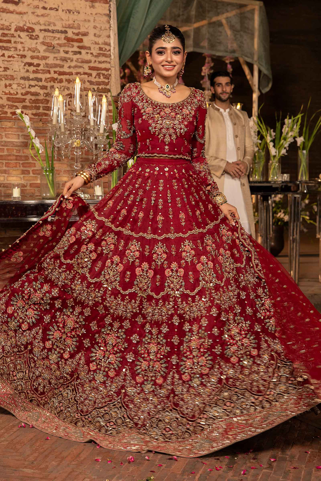 Maria B | Bridal Couture | Roza -  Maria B Ladies Clothes - Original Designer Dress - House of Maryam