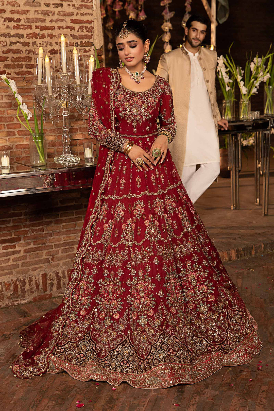 Maria B | Bridal Couture | Roza -  Maria B Ladies Clothes - Original Designer Dress - House of Maryam