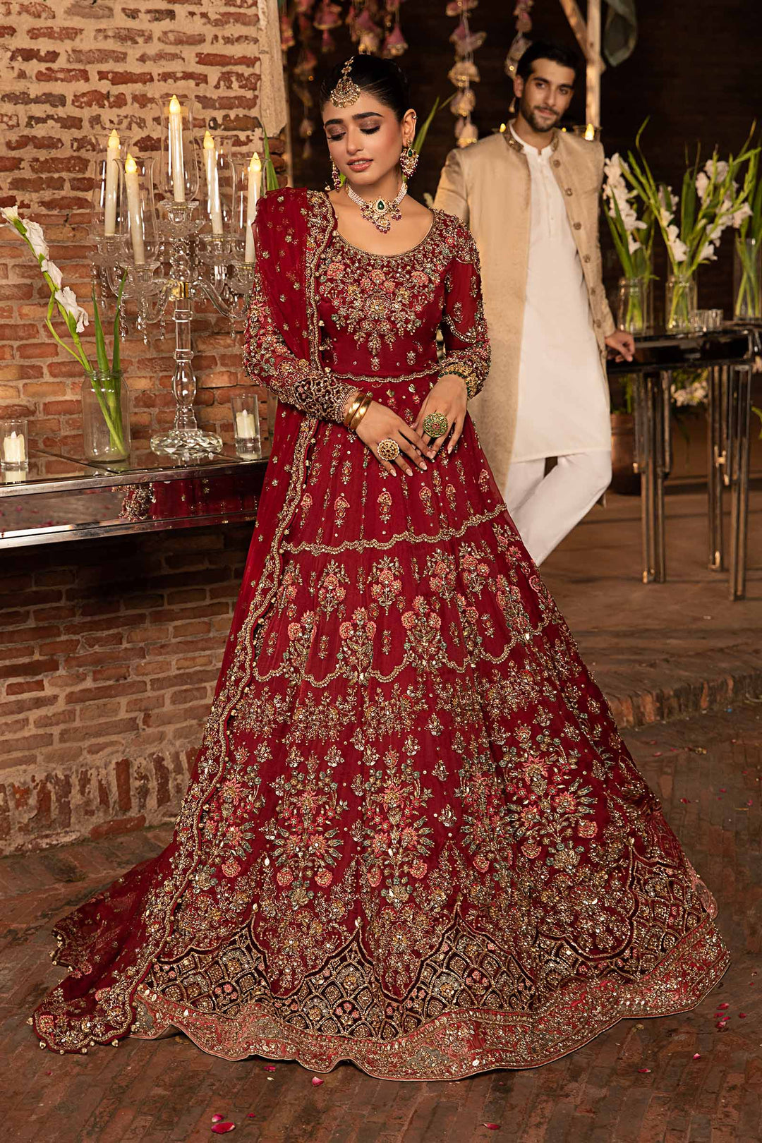 Maria B | Bridal Couture | Roza by Designer Maria B - House of Maryam - Pakistani Designer Ethnic Wear in {{ shop.shopifyCountryName }}