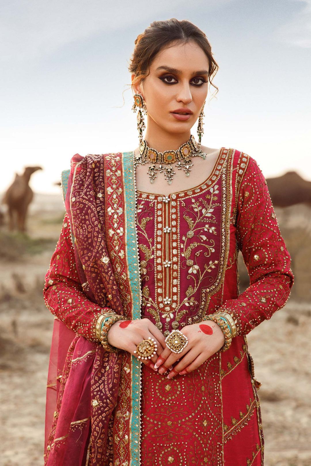 Maria B | Bridal Couture | Chundari -  Maria B Ladies Clothes - Original Designer Dress - House of Maryam
