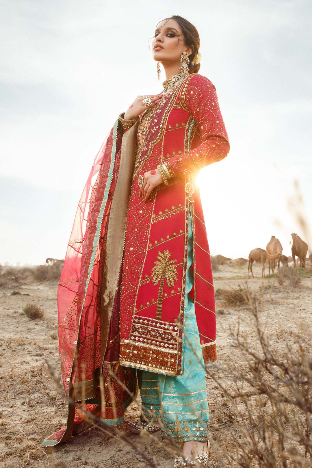 Maria B | Bridal Couture | Chundari by Designer Maria B - House of Maryam - Pakistani Designer Ethnic Wear in {{ shop.shopifyCountryName }}