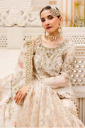 Maria B | Bridal Couture | Ivory Gold MC-906 by Designer Maria B - House of Maryam - Pakistani Designer Ethnic Wear in {{ shop.shopifyCountryName }}