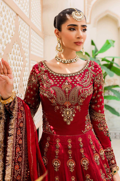 Maria B | Bridal Couture | Deep Red MC-907 -  Maria B Ladies Clothes - Original Designer Dress - House of Maryam