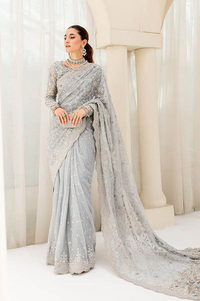 Maria B | Bridal Couture | Ice Blue MC-908 -  Maria B Ladies Clothes - Original Designer Dress - House of Maryam