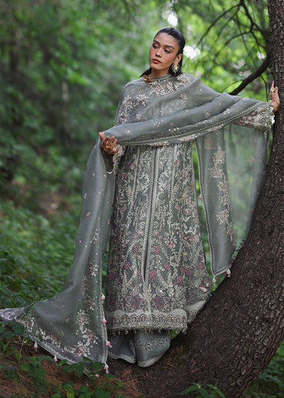 Suffuse Abshar oyster bay green organza shirt and izaar pants, photo 5