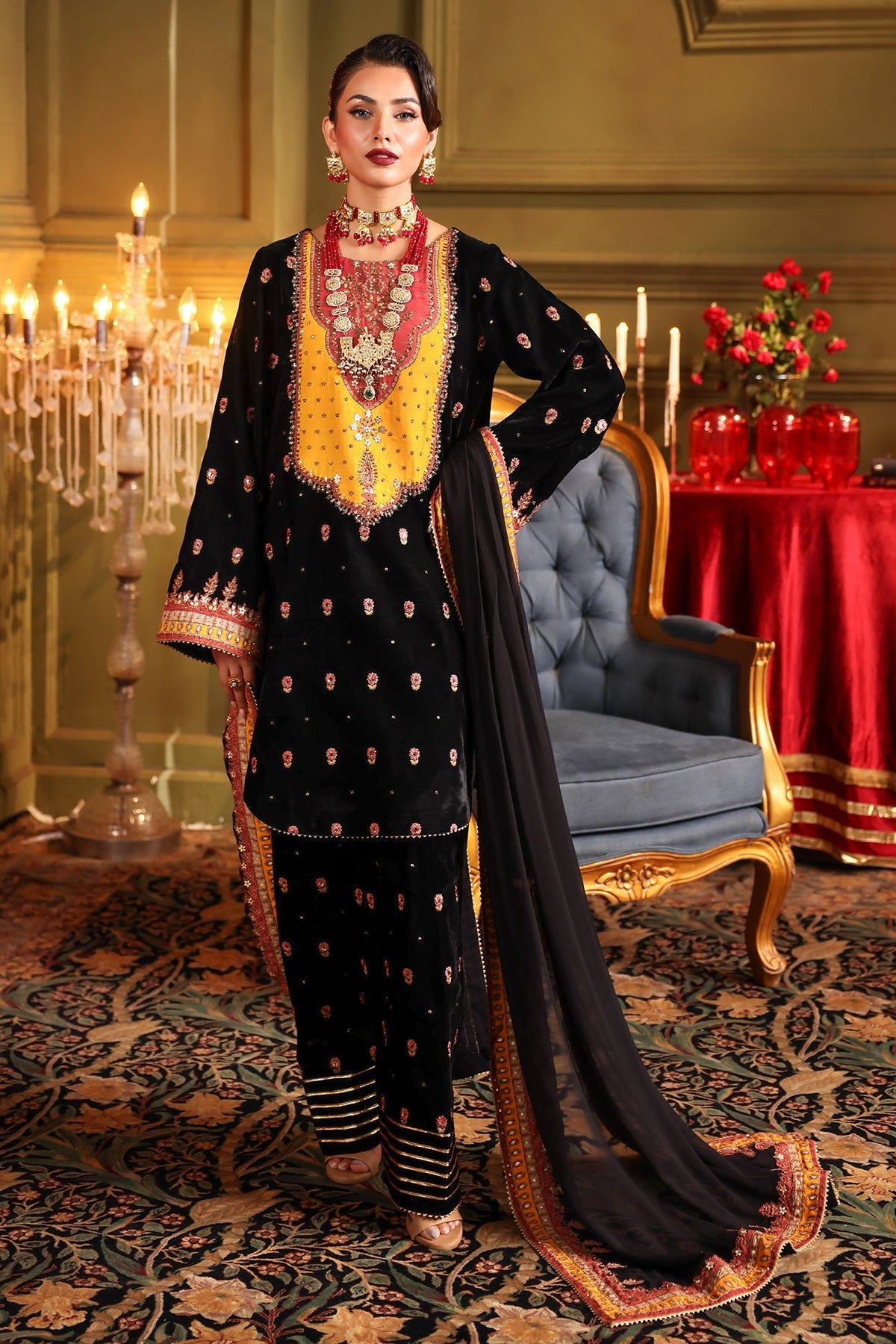 Charizma | Signora Velvet | VELVET CVT4-14 -  Charizma Ladies Clothes - Original Designer Dress - House of Maryam
