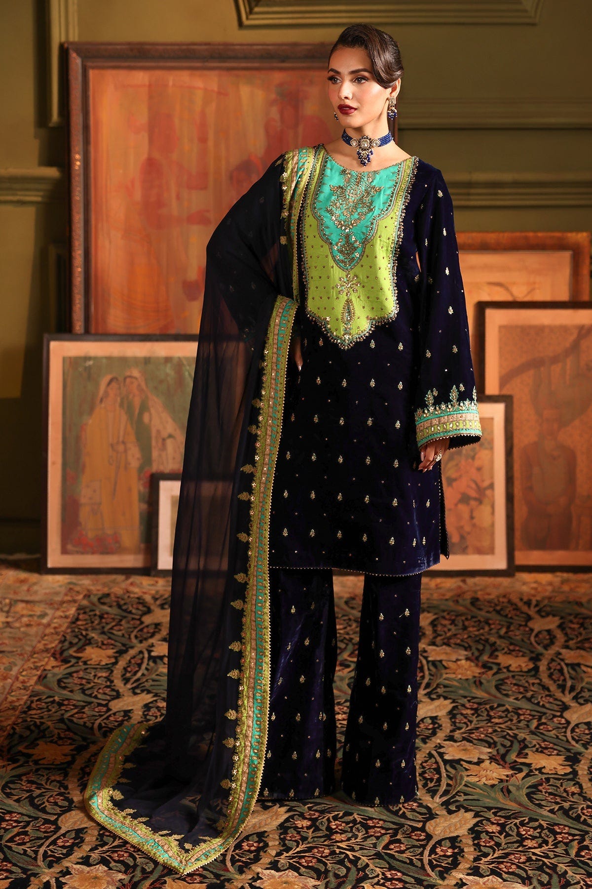 Charizma | Signora Velvet | VELVET CVT4-15 -  Charizma Ladies Clothes - Original Designer Dress - House of Maryam