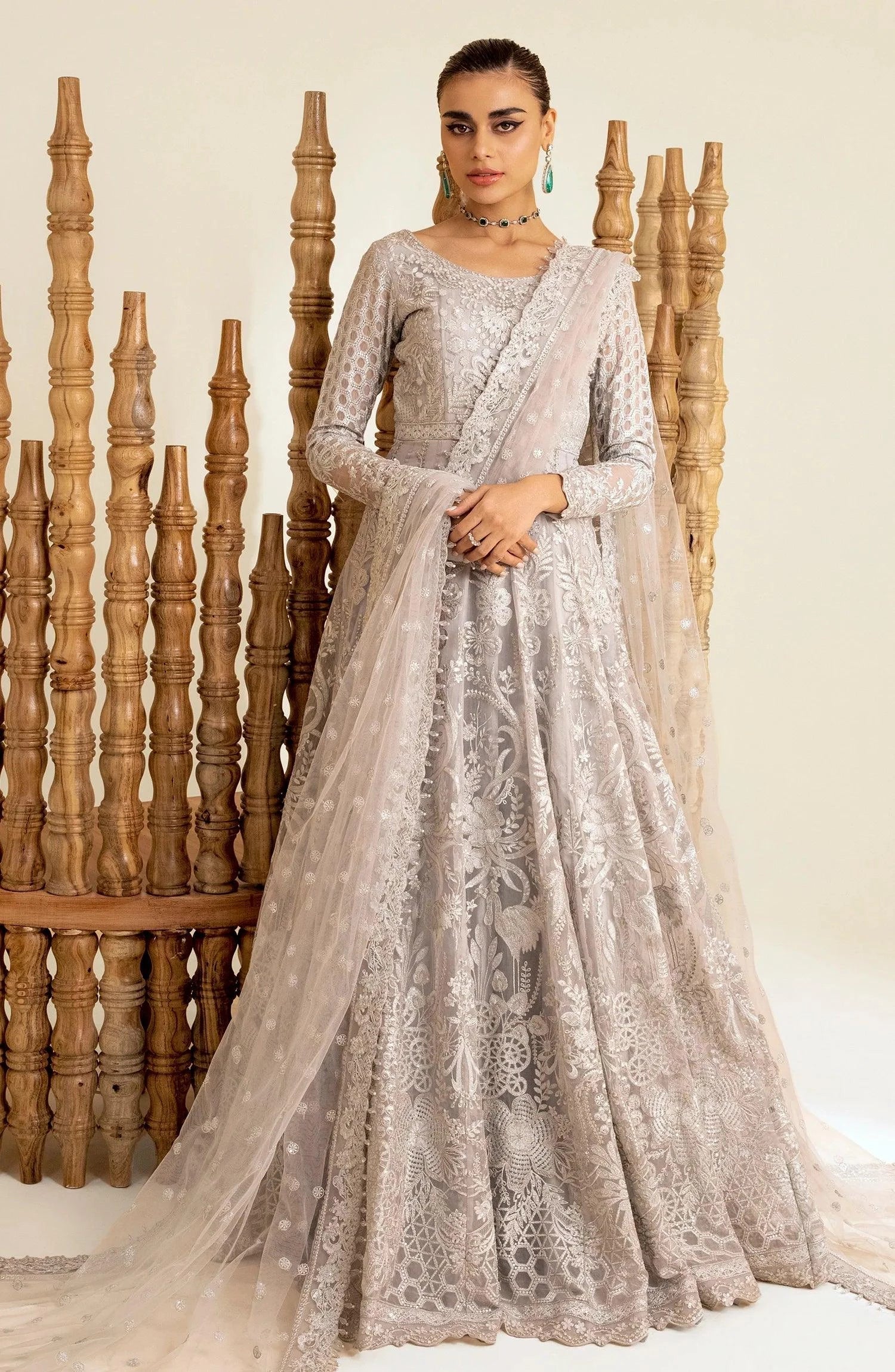 Maryum N Maria | The Brides 23 | Silver Thorn (MS23-535) by Designer Maryum N Maria - House of Maryam - Pakistani Designer Ethnic Wear in {{ shop.shopifyCountryName }}