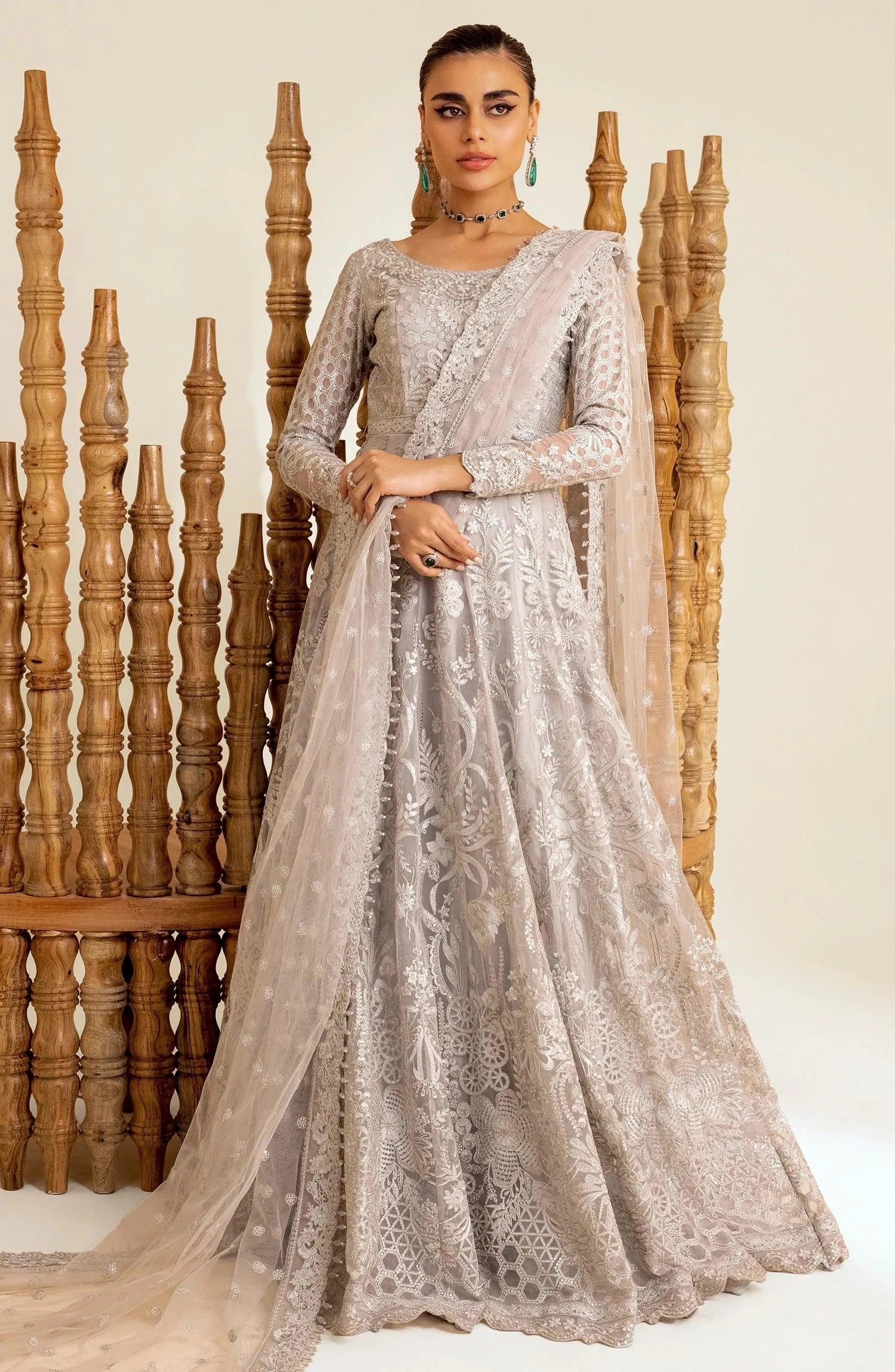 Maryum N Maria | The Brides 23 | Silver Thorn (MS23-535) by Designer Maryum N Maria - House of Maryam - Pakistani Designer Ethnic Wear in {{ shop.shopifyCountryName }}