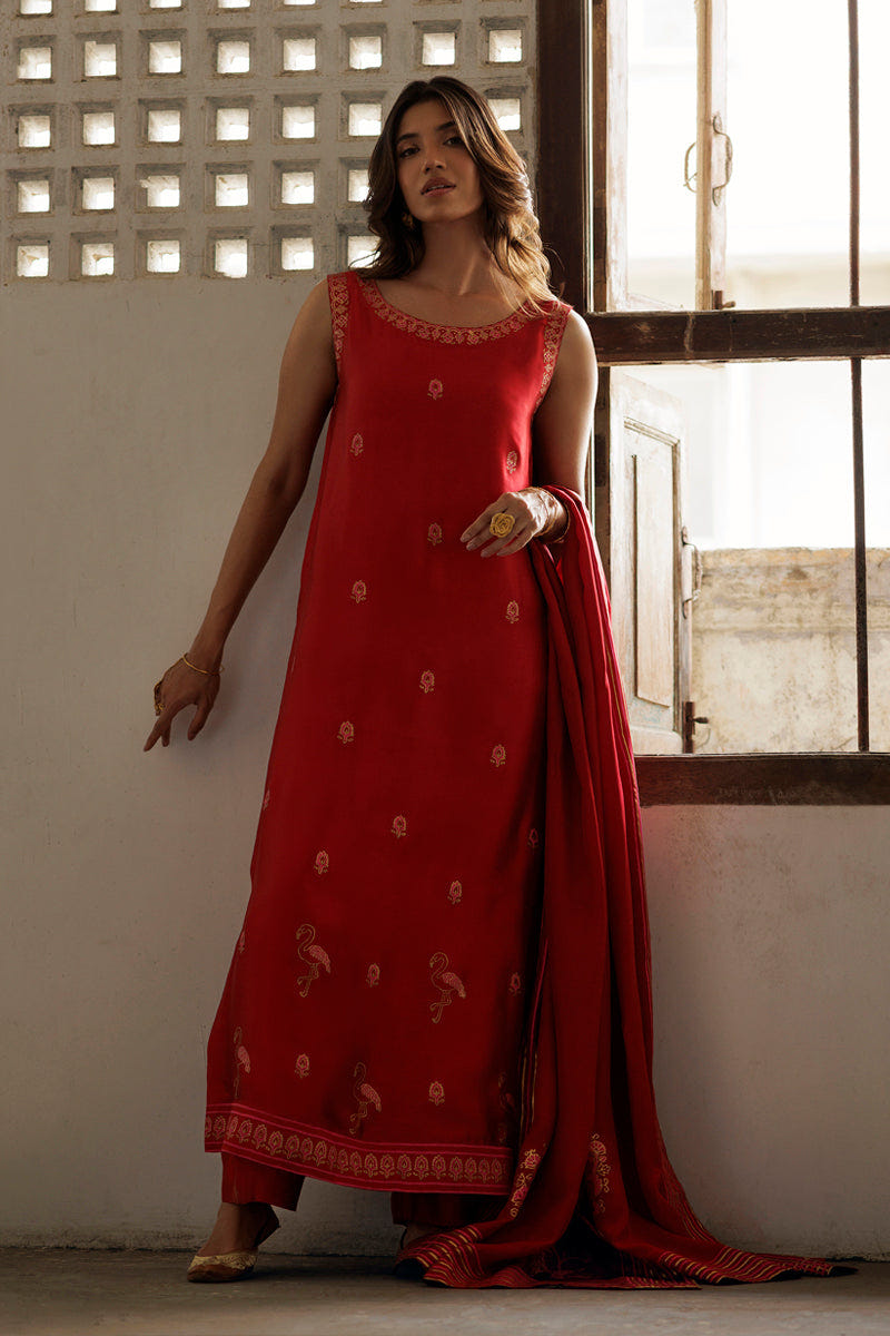 The Pink Tree Company | Yaadish Bakhair | Red Wine -  The Pink Tree Company Ladies Clothes - Original Designer Dress - House of Maryam