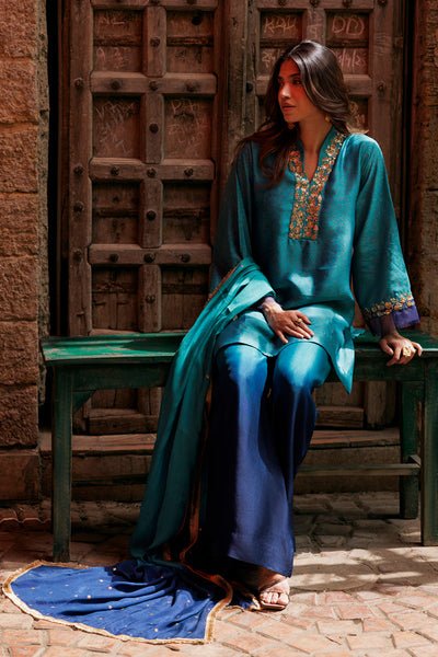 The Pink Tree Company | Yaadish Bakhair | Aab-e-Neel -  The Pink Tree Company Ladies Clothes - Original Designer Dress - House of Maryam