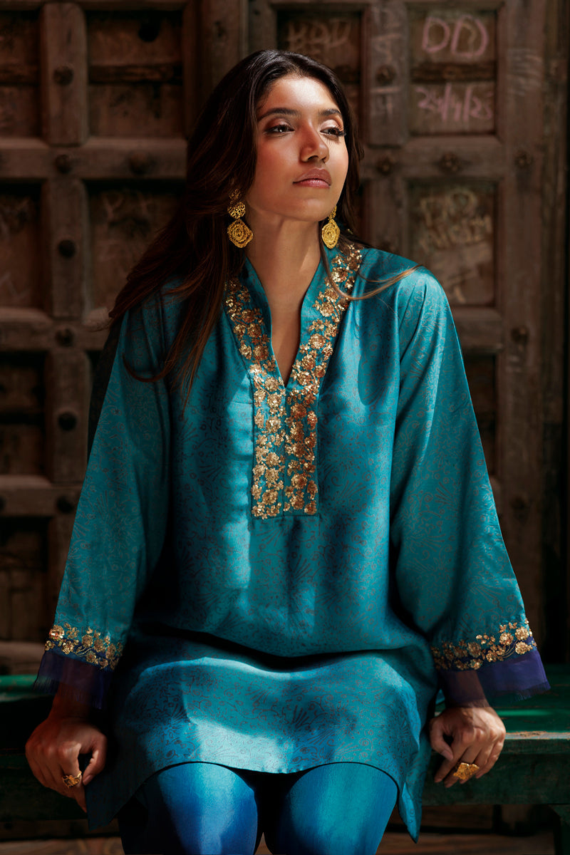 The Pink Tree Company | Yaadish Bakhair | Aab-e-Neel -  The Pink Tree Company Ladies Clothes - Original Designer Dress - House of Maryam