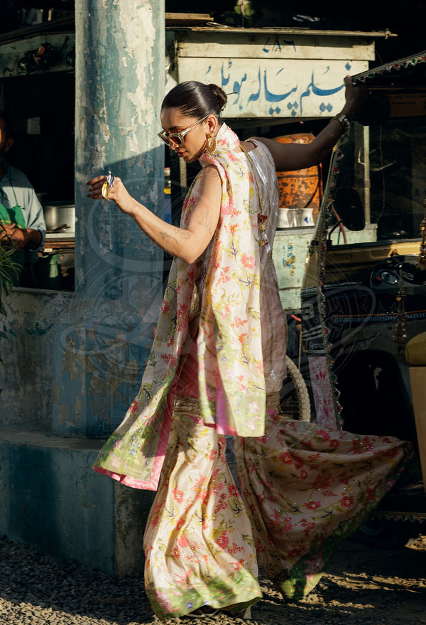 Layla Chatoor | Luxury Pret | Raya Luxe Gharara Set Dupatta, image 2