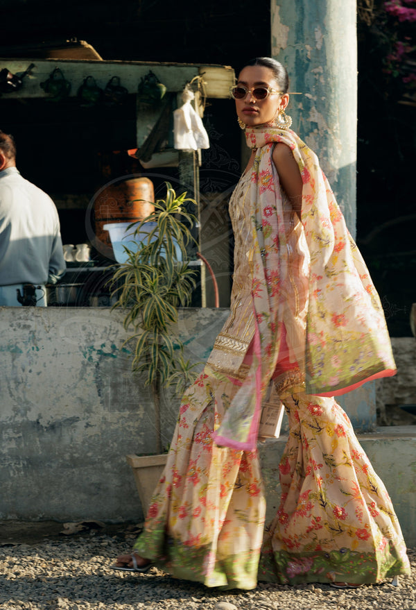 Layla Chatoor | Luxury Pret | Raya Luxe Gharara Set Dupatta-4