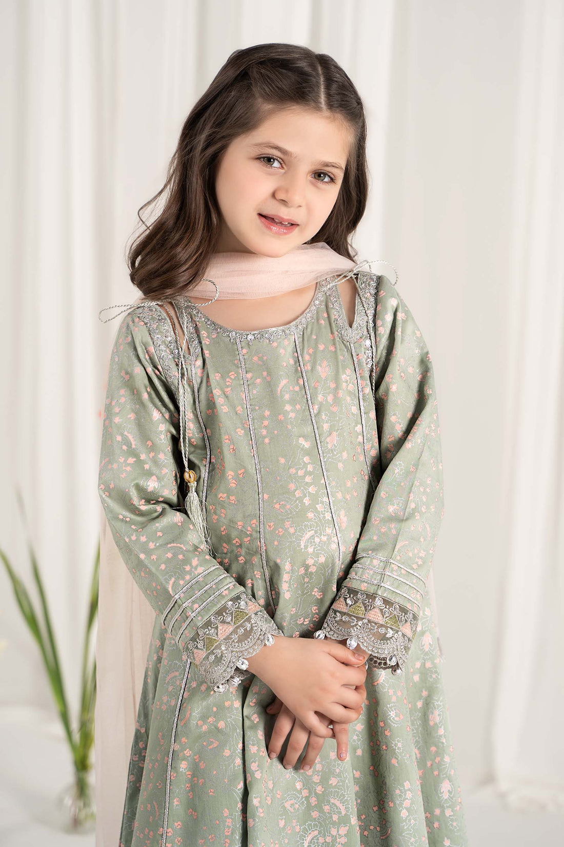 Maria B | 3 Piece Embroidered Cotton Satin Suit | MKS-EF25-08