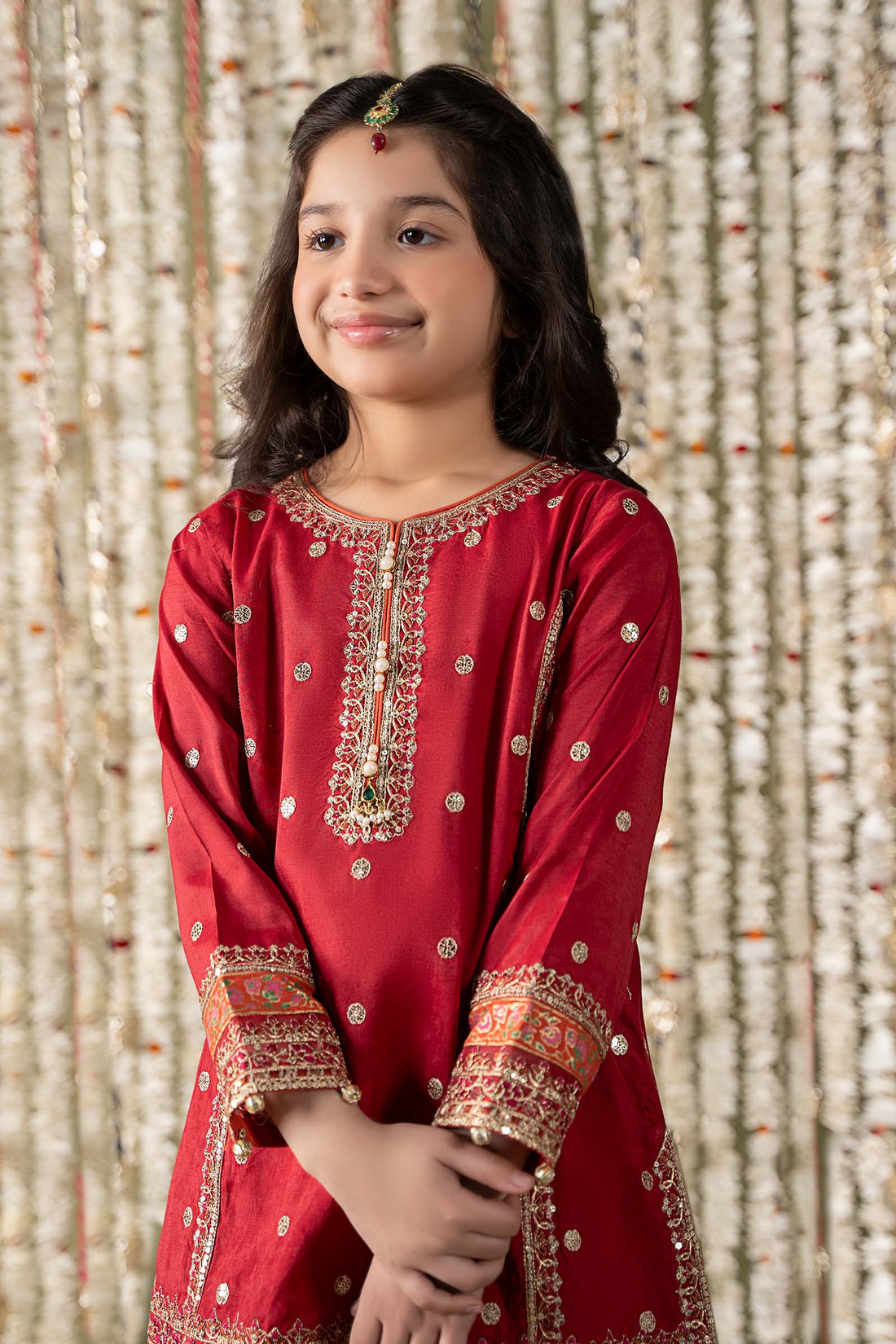 Maria B | 3 Piece Embroidered Raw Silk Suit | MKS-EF25-25