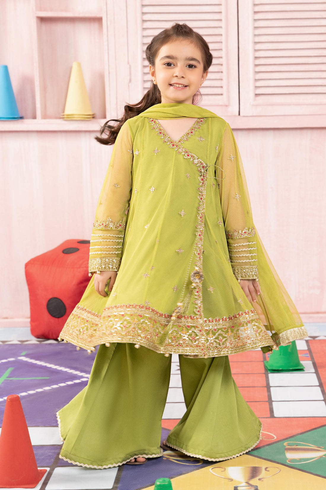 Maria B | 3 Piece Embroidered Net Suit | MKS-PF24-05