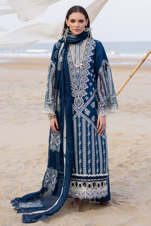 Marjjan | Mavi Lawn | MLL-19 A (TEAL BLUE) -  Marjjan Ladies Clothes - Original Designer Dress - House of Maryam