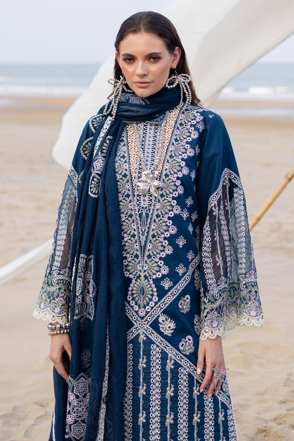 Marjjan | Mavi Lawn | MLL-19 A (TEAL BLUE) -  Marjjan Ladies Clothes - Original Designer Dress - House of Maryam