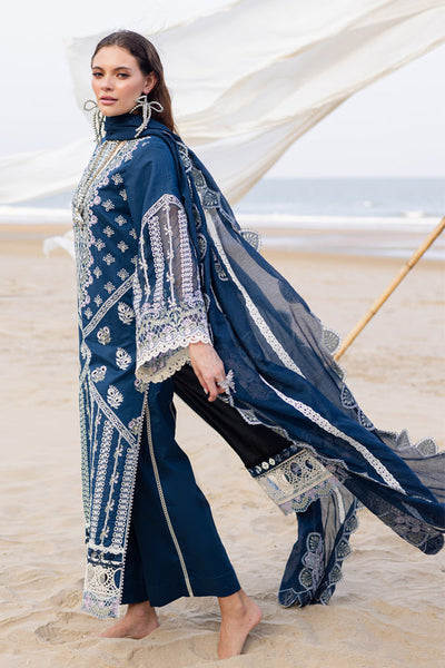 Marjjan | Mavi Lawn | MLL-19 A (TEAL BLUE) -  Marjjan Ladies Clothes - Original Designer Dress - House of Maryam
