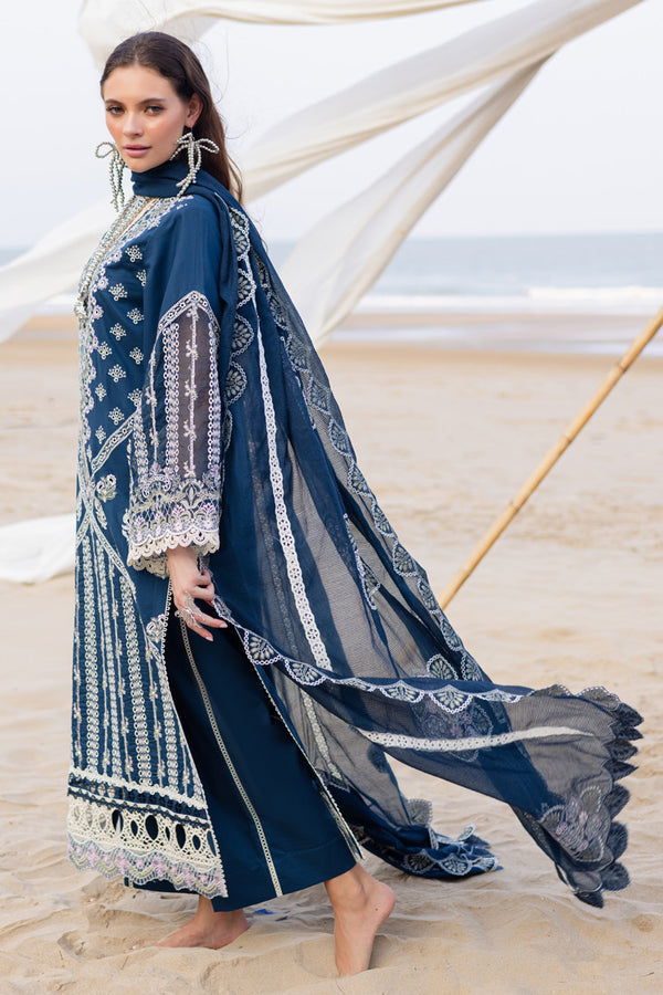 Marjjan | Mavi Lawn | MLL-19 A (TEAL BLUE) -  Marjjan Ladies Clothes - Original Designer Dress - House of Maryam