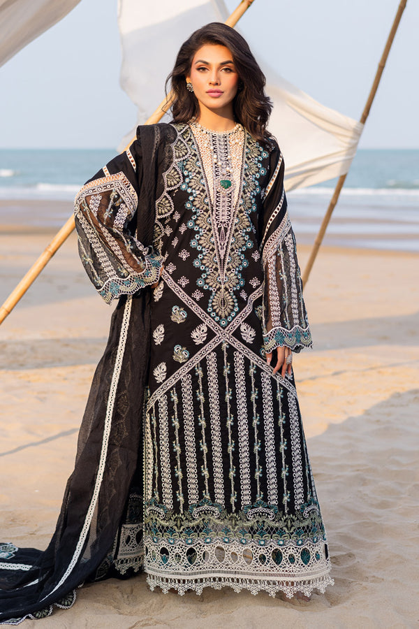 Marjjan | Mavi Lawn | MLL-19 B (BLACK) -  Marjjan Ladies Clothes - Original Designer Dress - House of Maryam