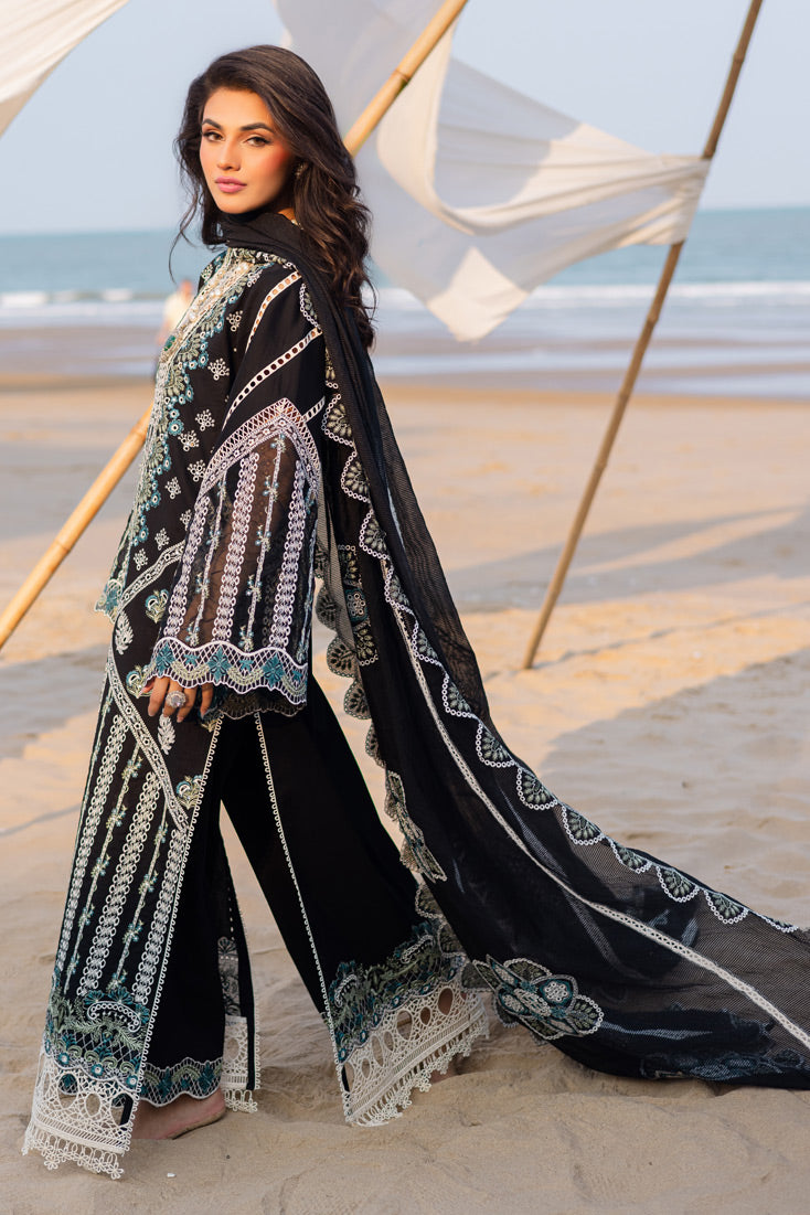 Marjjan | Mavi Lawn | MLL-19 B (BLACK) -  Marjjan Ladies Clothes - Original Designer Dress - House of Maryam