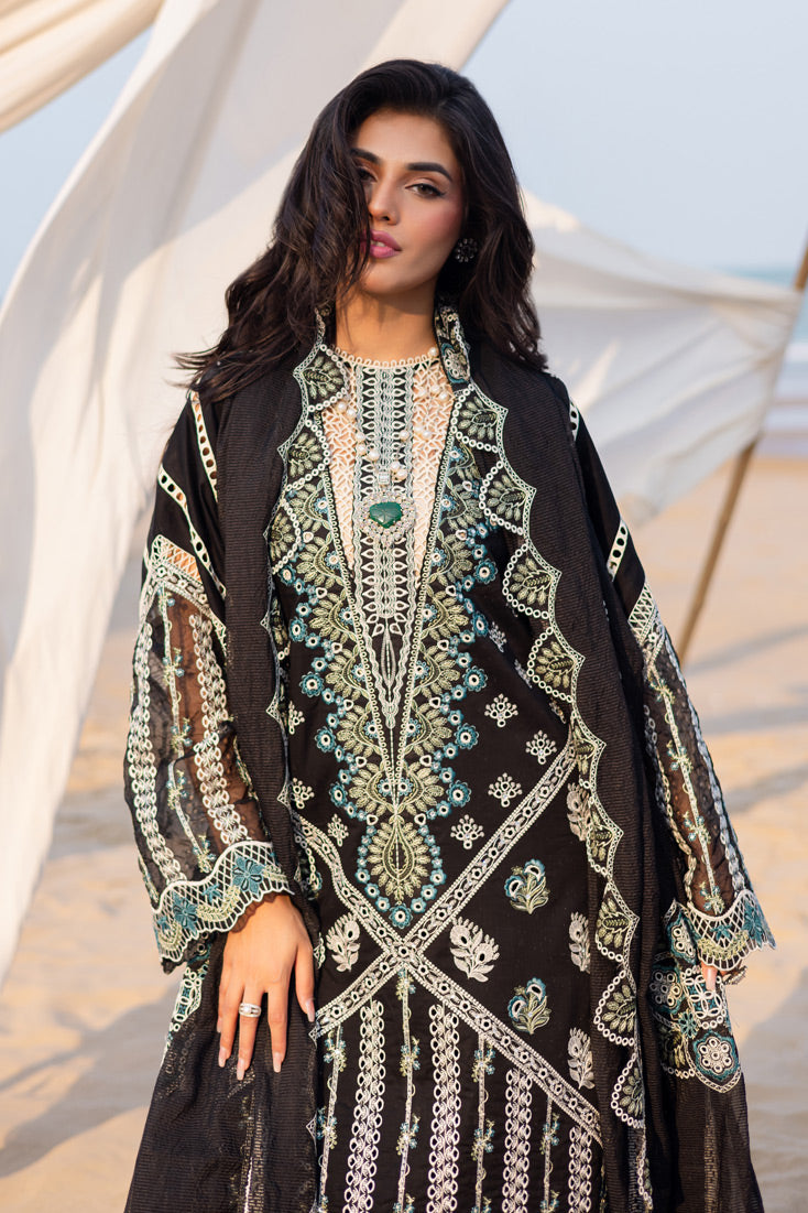 Marjjan | Mavi Lawn | MLL-19 B (BLACK) -  Marjjan Ladies Clothes - Original Designer Dress - House of Maryam