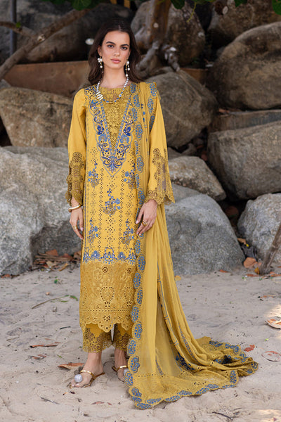 Marjjan | Mavi Lawn | MLL-23 B (MUSTARD) -  Marjjan Ladies Clothes - Original Designer Dress - House of Maryam