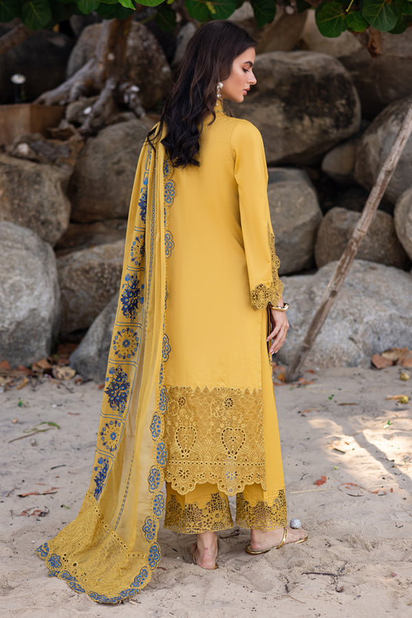 Marjjan | Mavi Lawn | MLL-23 B (MUSTARD) -  Marjjan Ladies Clothes - Original Designer Dress - House of Maryam