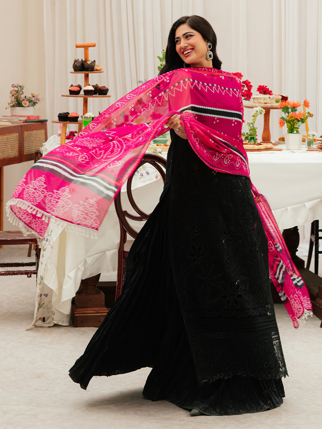 Mahnur | Allenura Luxury Lawn 24 | MOCHA -  Mahnur Luxury - Original Designer Dress - House of Maryam