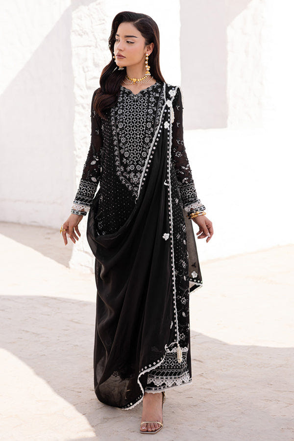 Marjjan | Elyna Lawn | REINA MP-44 (BLACK) -  Marjjan Ladies Clothes - Original Designer Dress - House of Maryam