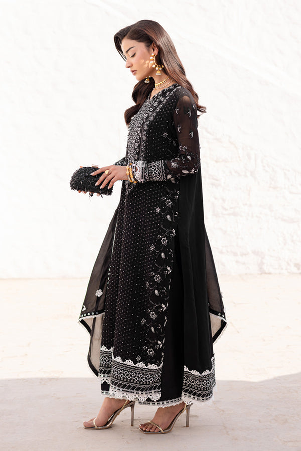 Marjjan | Elyna Lawn | REINA MP-44 (BLACK) -  Marjjan Ladies Clothes - Original Designer Dress - House of Maryam
