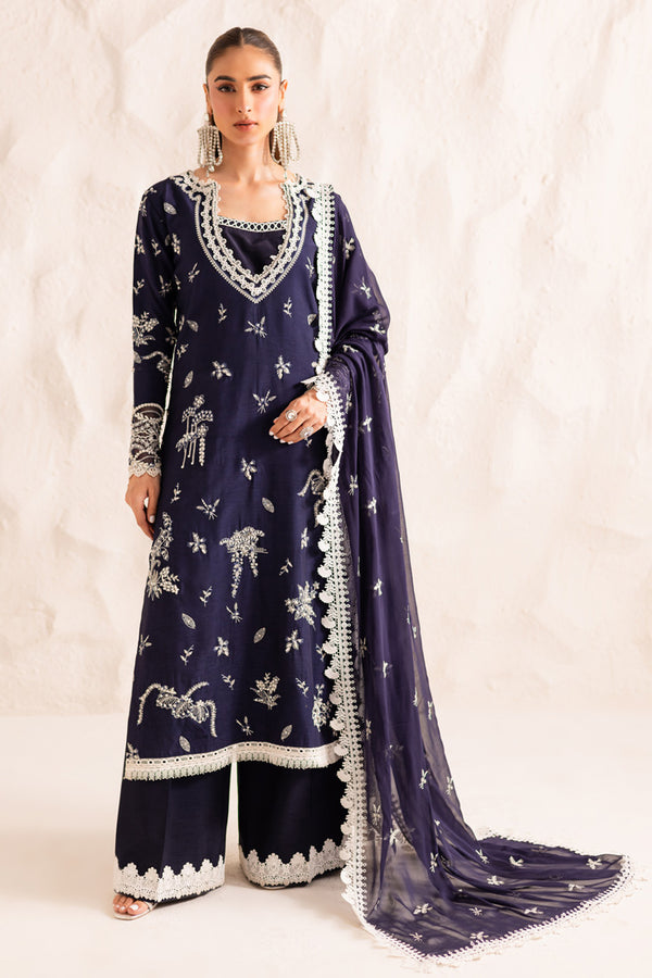 Marjjan | Elyna Lawn | IRINA MP-47 (NAVY BLUE) -  Marjjan Ladies Clothes - Original Designer Dress - House of Maryam