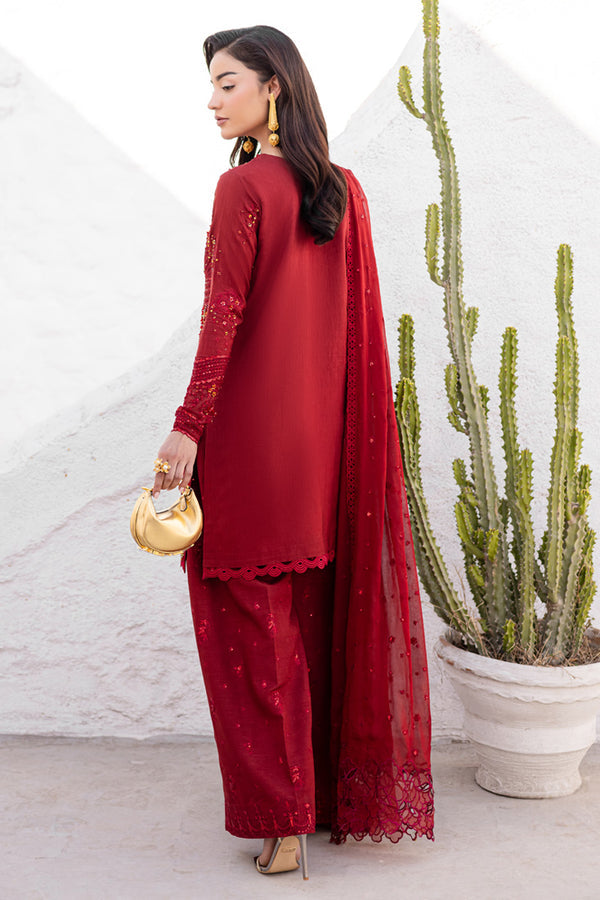 Marjjan | Elyna Lawn | SACRLET MP-48 (RED) -  Marjjan Ladies Clothes - Original Designer Dress - House of Maryam