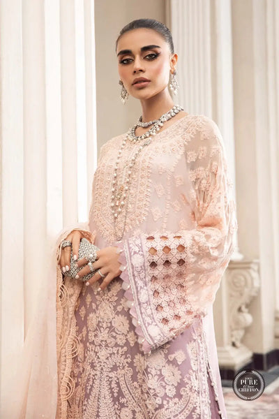 Maria B | Luxury Chiffon Collection | Lilac -  Maria B Formal - Original Designer Dress - House of Maryam