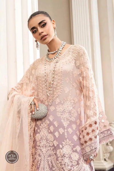 Maria B | Luxury Chiffon Collection | Lilac -  Maria B Formal - Original Designer Dress - House of Maryam