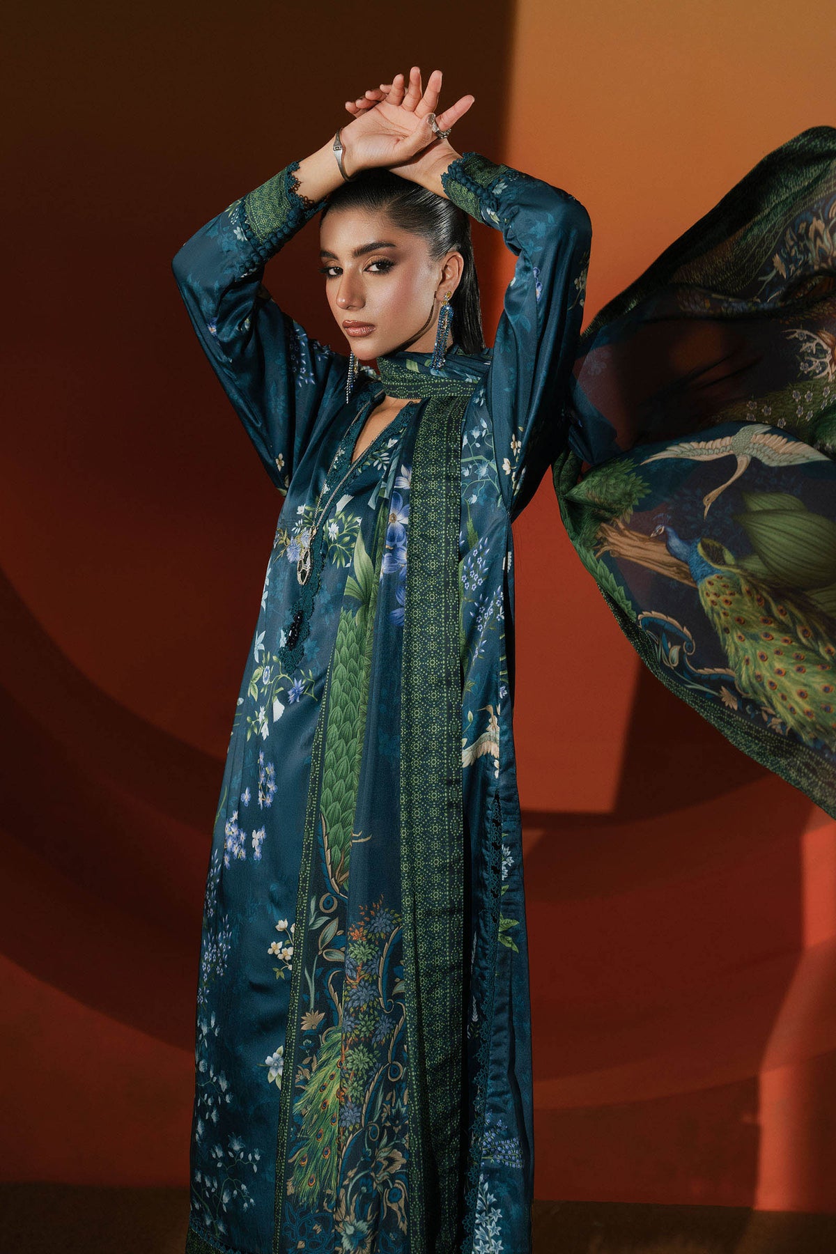 Maria B | Silk Prints | Satin Silk Suit SS-04-3