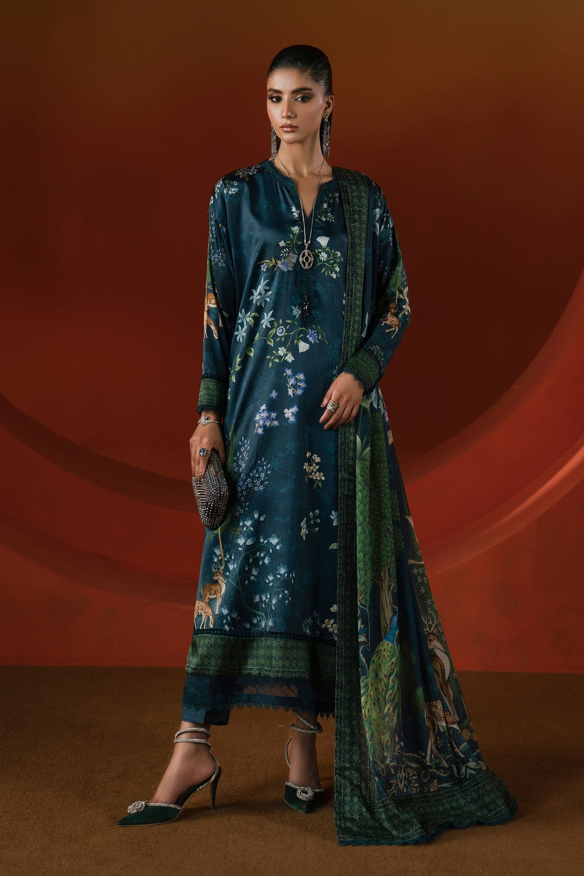 Maria B | Silk Prints '26 | MPS-EF26-05R1-Teal-4