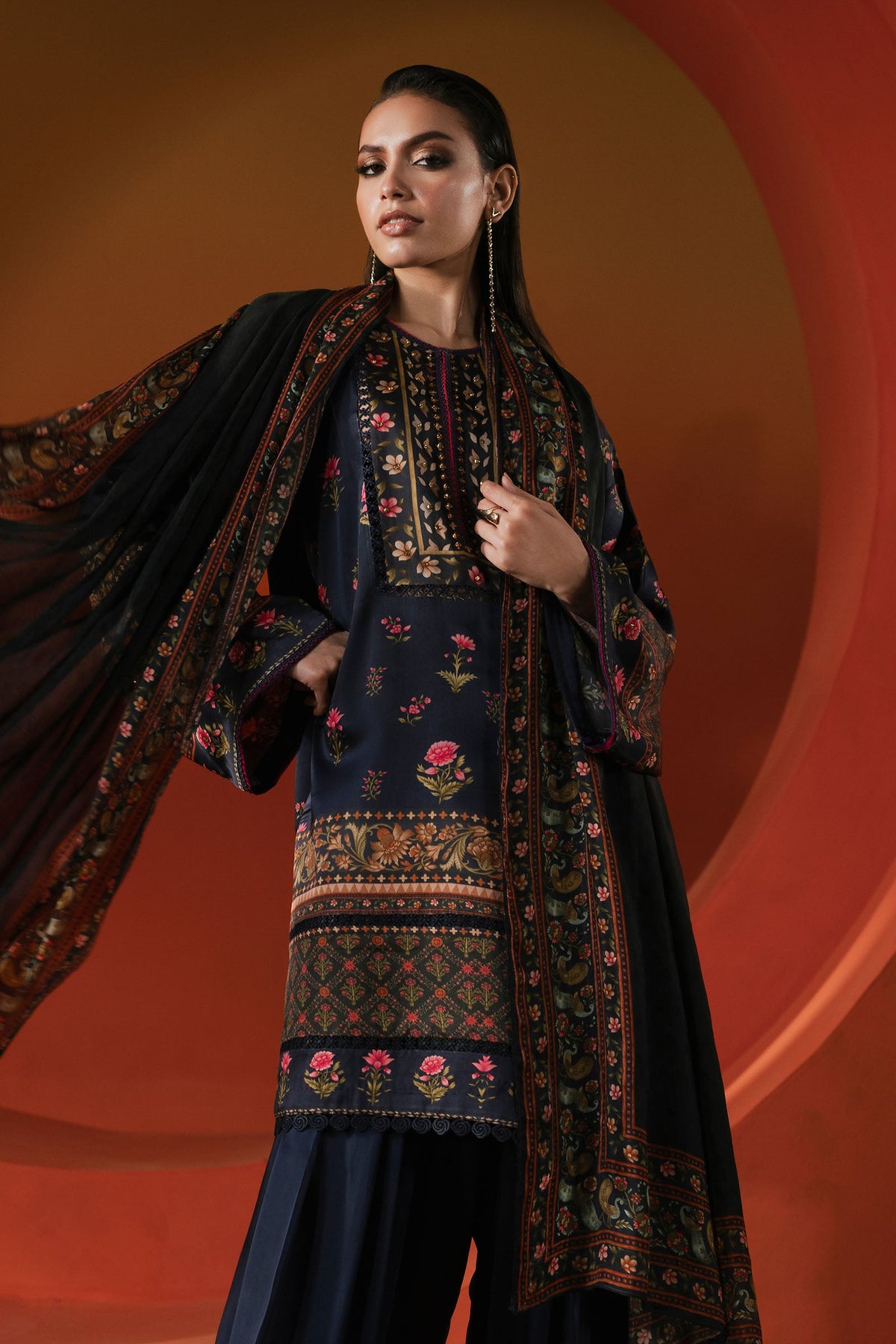 Maria B | Silk Prints '26 | MPS-EF26-07R1-Blue-3