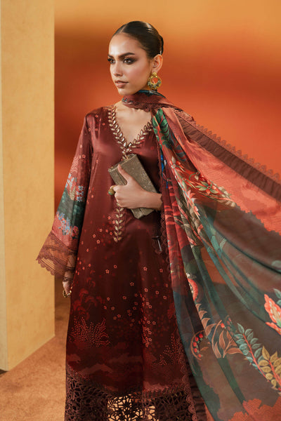 Maria B | Silk Prints '26 | MPS-EF26-08R1-Maroon