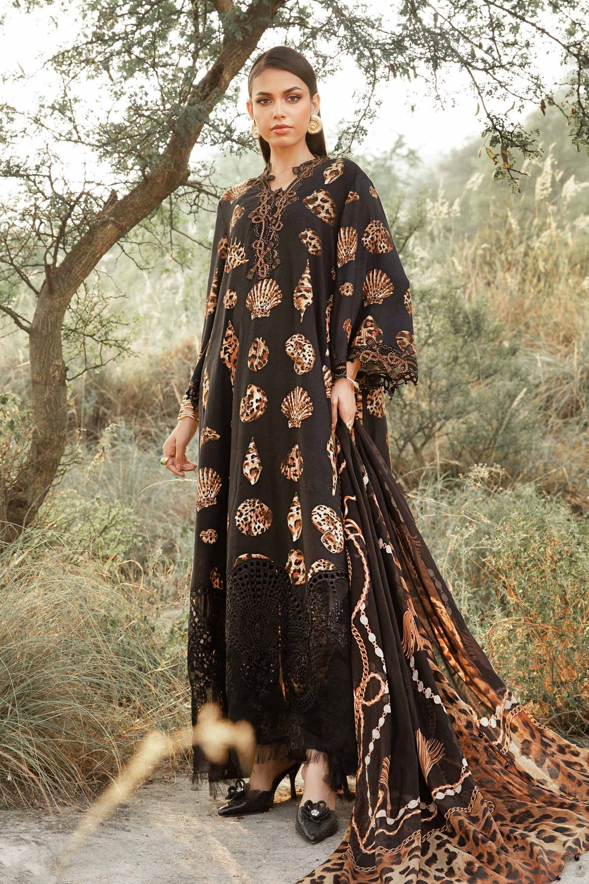 Maria B | M Prints Winter 24 | MPT-2410-B -  Maria B Ladies Clothes - Original Designer Dress - House of Maryam