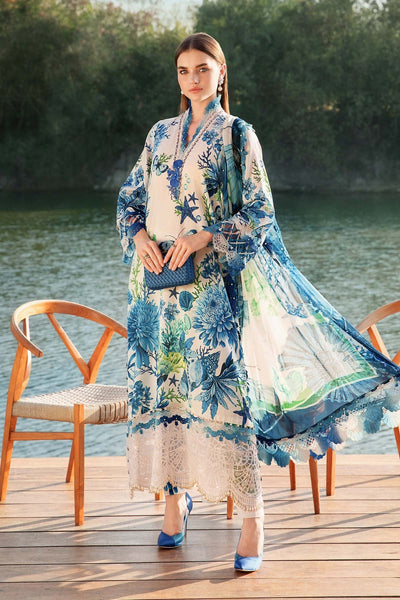 Maria B | M Prints 25 | MPT-2510-B -  Maria B Ladies Clothes - Original Designer Dress - House of Maryam