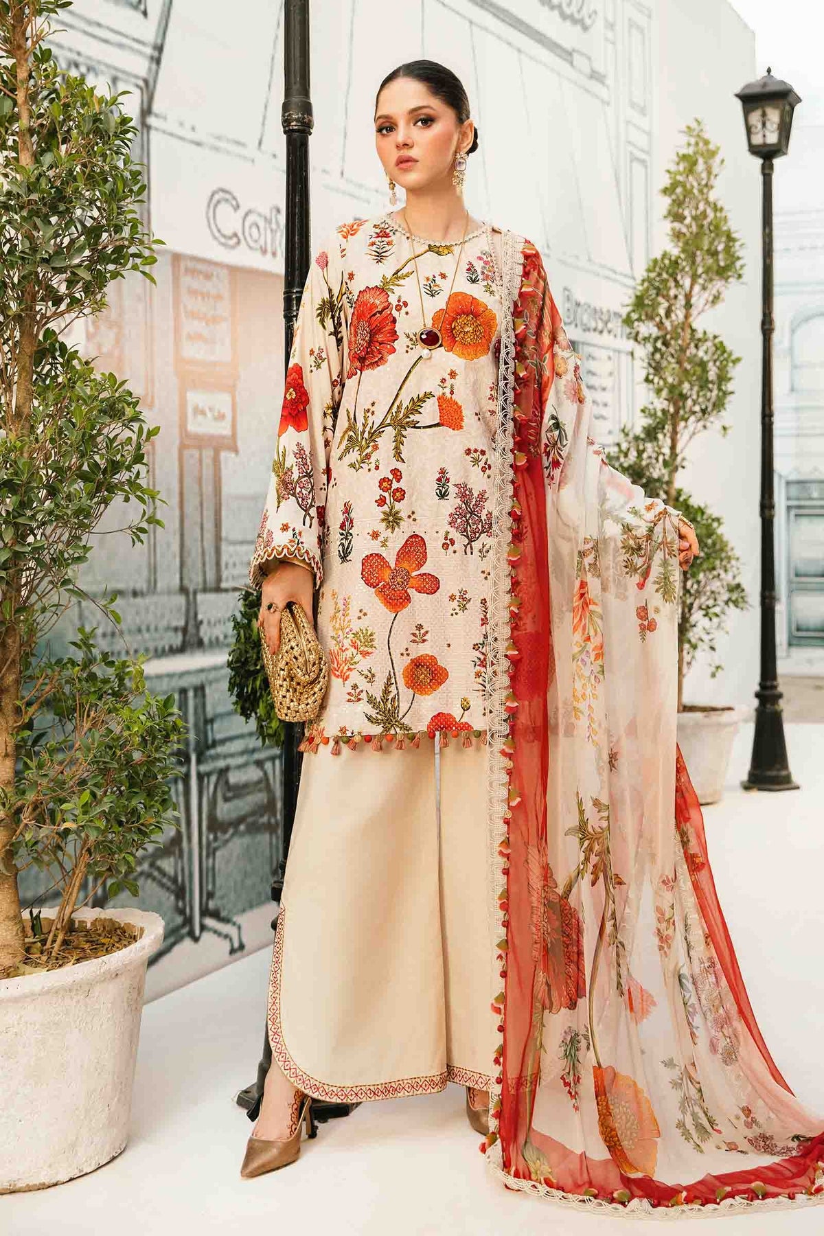 Maria B | M Prints Summer 25 | MPT-2607-A -  Maria B Ladies Clothes - Original Designer Dress - House of Maryam
