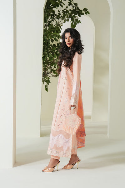 Maryum N Maria | Soiree Lawn | Peachy Delight -  Maryam N Maria Ladies Clothes - Original Designer Dress - House of Maryam