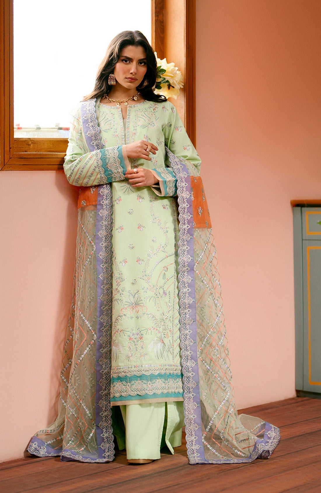 Maryum N Maria | Luxury Lawn 24 | Zara by Designer Maryum N Maria - House of Maryam - Pakistani Designer Ethnic Wear in {{ shop.shopifyCountryName }}