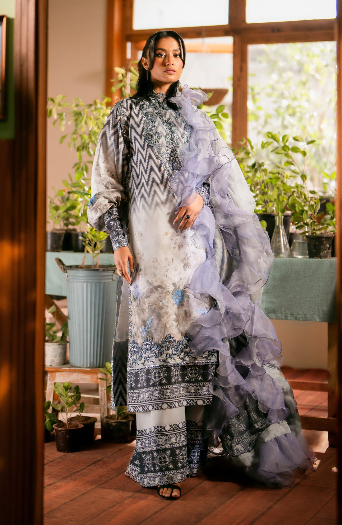 Maryum N Maria | Luxury Lawn 24 | Sara by Designer Maryum N Maria - House of Maryam - Pakistani Designer Ethnic Wear in {{ shop.shopifyCountryName }}