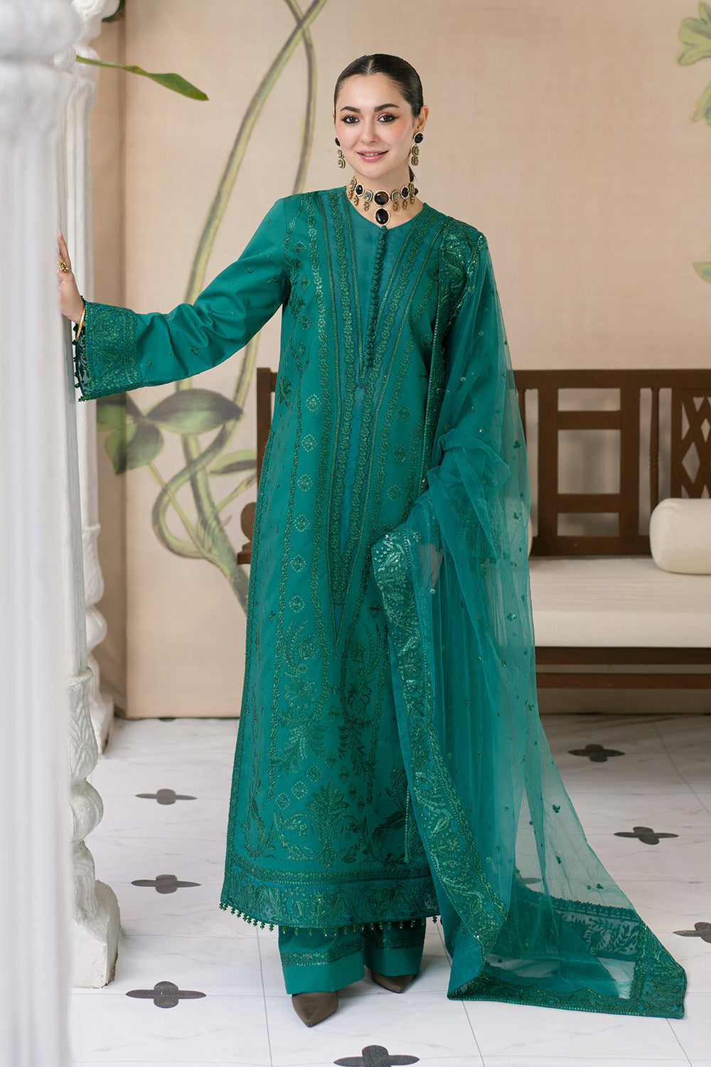 Maryum N Maria | Eid Luxury Lawn 25 | AFAREEN - MS50149 -  Maryum N Maria Ladies Clothes - Original Designer Dress - House of Maryam